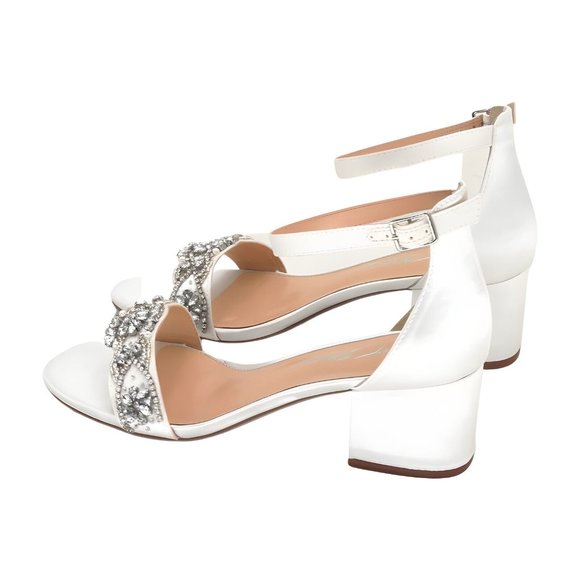 Betsey Johnson White Sandals with Silver Embellishments - Picture 5 of 7